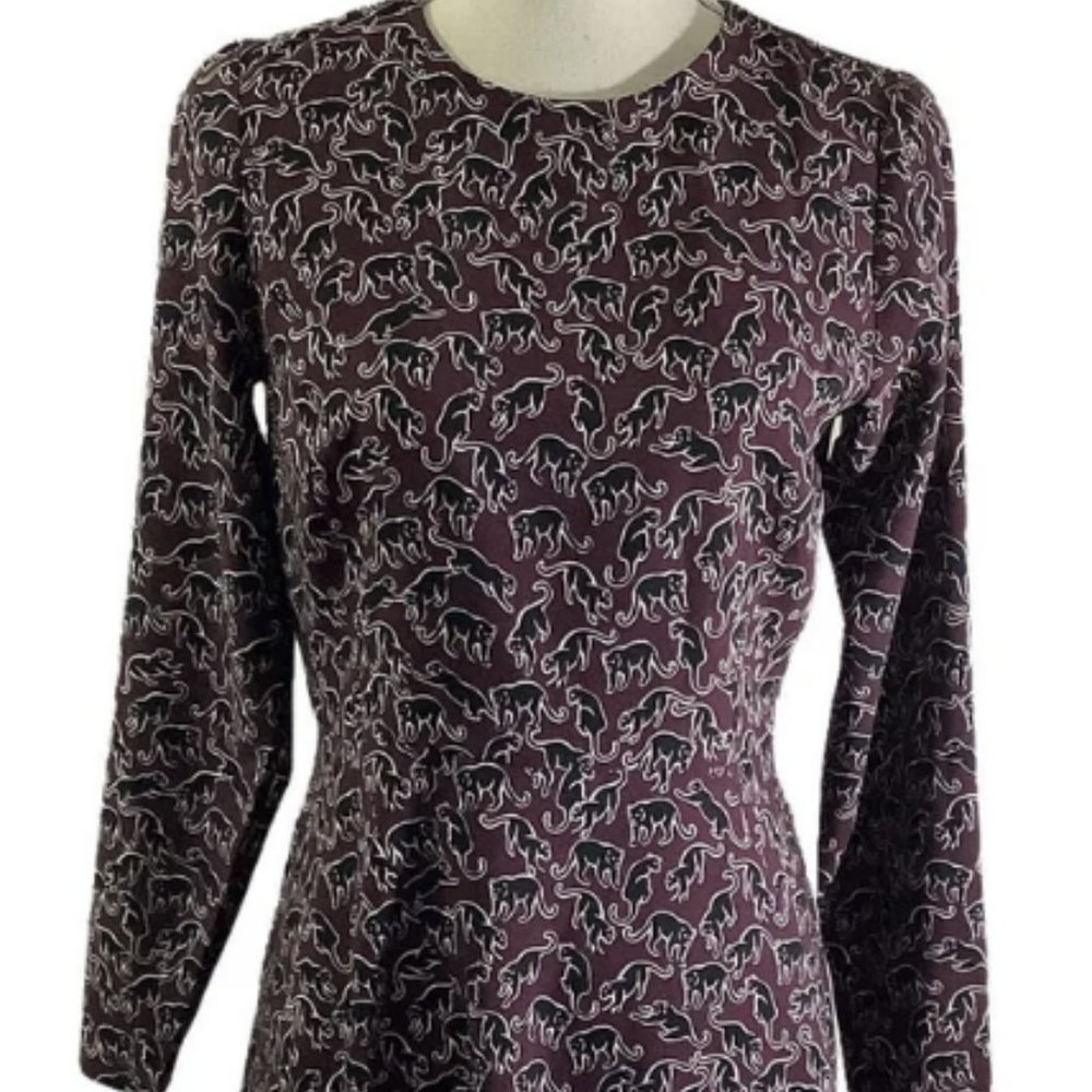 Ann Taylor Panther Print Midi Dress